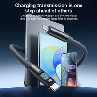 Nuevo Cable PD de 60W, Tipo C a C, Carga Rápida PD con Pantalla Digital en Tiempo Real, Cable de Datos Flexible TPE de 1m 2m