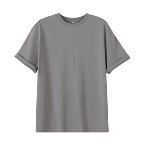 เสื้อยืดผ้าฝ้ายเนื้อหนาทรงโอเวอร์ไซส์แบบบ็อกซี่ แขนเสื้อแบบมีจีบ - Product Image 1