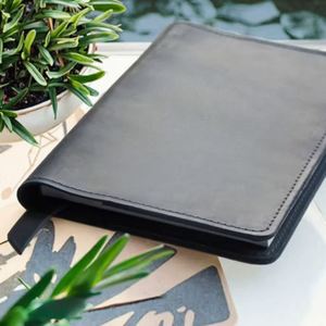 Genuine Leather Cowhide A6 Field Notes Cover Personalized Embossed Portable Notebook <b>Bookmark</b> Journal Wallet for Welcome <b>Gifts</b> - Product Image 2