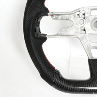 Encuentra un Volante de Fibra de Carbono con Rayas Azules Personalizadas Similares al Original para Ford Mustang GT 2015-2025, Volante para el Interior del Automóvil