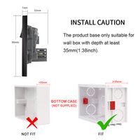 Prise murale double UK Bingoelec 13A avec interrupteurs et port USB Type C, norme britannique