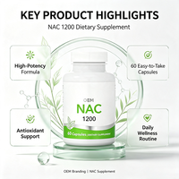 Complément Alimentaire NAC 1200 Haute Puissance, Formule 60 Capsules