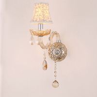 Applique murale LED moderne pour hôtels, chambres d'hôtes, verre de haute qualité, tissu, prix économique, luminaires muraux pour la cuisine