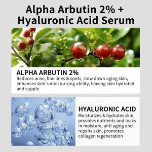 Sérum pour le visage à l'acide hyaluronique et à l'alpha-arbutine, anti-âge, anti-rides, hydratant, pour les marques d'acné et les taches brunes, OEM ODM - Product Image 4
