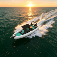 Bateau pneumatique de pêche en haute mer à coque en fibre de verre de 28 pieds (860 cm) avec tubulure Hypalon Orca, haute vitesse, haute performance