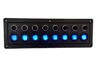 Panneau de commande tactile marin 8 gangues DC12-24V avec indicateur LED, boîtier de commande tactile fin pour voiture, bateau, caravane