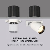 Spots LED encastrés au plafond en aluminium à haut lumen, anti-éblouissement, KNX, réglables, pour hôtel, restaurant, maison