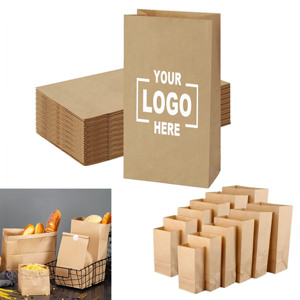Custom Eco-Friendly Biodegradable Waterproof Kraft Paper Bags Disposable Sandwich Bread Dessrt Baking Packaging Paper Bag - Product Image 1