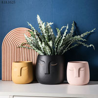 Pot de fleurs en céramique mate sur mesure, design minimaliste en relief, couleur personnalisée, support pour plantes succulentes d'intérieur, OEM ODM