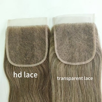 Prêt à expédier : Closure en dentelle 5x5, dentelle HD invisible et dentelle transparente, cheveux humains, pré-épilée pour remplacement capillaire féminin