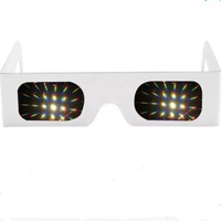Lunettes de diffraction en papier populaires, lunettes de feux d'artifice, effet prisme arc-en-ciel pour observer la lumière/les feux d'artifice lors de fêtes