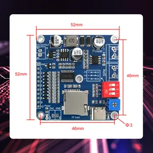 CH9311 modulo audio programmabile modulo di riproduzione vocale scheda scheda modulo di riproduzione vocale USB tipo-C scheda modulo di 10 canali 20W