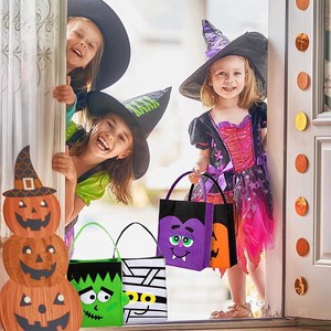 Bolsas <span class=keywords><strong>de</strong></span> Fieltro Personalizadas para Regalos <span class=keywords><strong>de</strong></span> Halloween, Bolsas <span class=keywords><strong>de</strong></span> Fieltro para Dulces con Asa, para Fiestas <span class=keywords><strong>de</strong></span> Halloween - Product Image 4