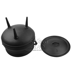 Sudáfrica 3 pierna pote <span class=keywords><strong>de</strong></span> <span class=keywords><strong>hierro</strong></span> <span class=keywords><strong>fundido</strong></span> Potjie olla con tres piernas <span class=keywords><strong>caldero</strong></span> - Product Image 5