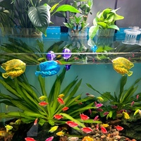 Nettoyeur d'aquarium flottant, filtre pour petit aquarium, purificateur d'eau, humidificateur automatique suspendu pour aquarium, décoration d'aquarium