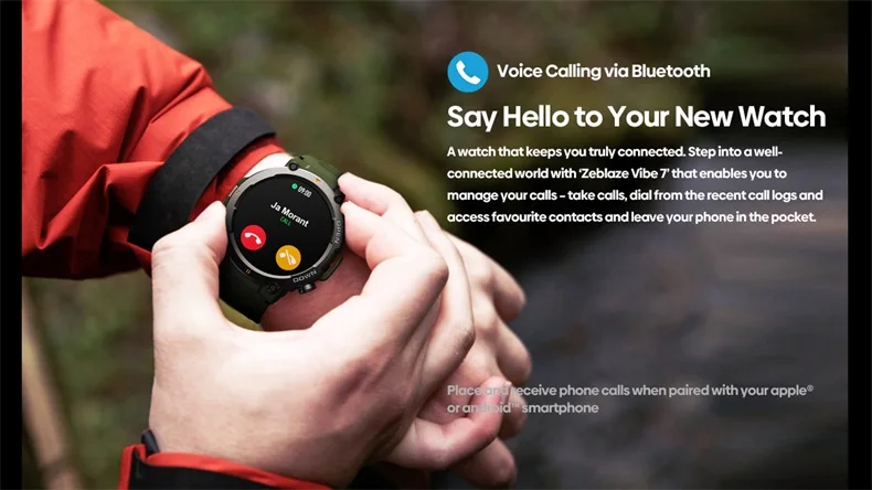 Zeblaze Vibe 7 Rugged Smart Watch Make/Receive Calls Women Health 100+ Sports Modes Smart Watch for Men