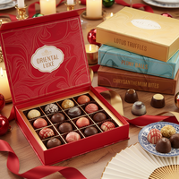 Boîte cadeau de luxe personnalisée avec logo, rigide, écologique, recyclable, pour chocolats, avec insert en éponge, laminage mat, compartimenté, multicolore, premium