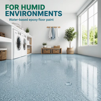Peinture époxy pour sols à base d'eau S-307, respectueuse de l'environnement, résistante à la corrosion, imperméable, haute dureté, application au pinceau pour environnements humides