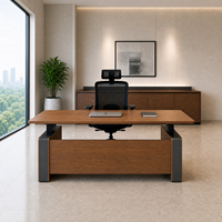 Bureau assis-debout à double moteur, table de direction électrique réglable en hauteur avec plateau stratifié