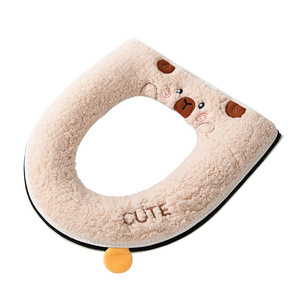 Toilet Seat Cover Plush Thick Waterproof Autumn Winter Use - Product Image 2