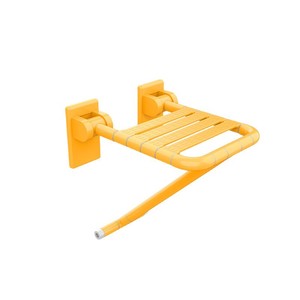 Zhi Nian Wall Mounted <b>Folding</b> Shower <b>Stool</b> Stainless Steel Anti Slip 120kg Capacity Bathroom Seat With Drainage Design - Product Image 3