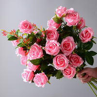 Flores Artificiales de Color Rosa para Decoración de Bodas, Techos de Salones y Hogares