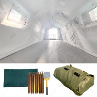 Tienda inflable gruesa grande para exteriores, refugio multifuncional, cantina de campo, refugio temporal, tienda de refugio para Refugiados