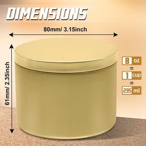 Vente en gros d'usine, boîtes en étain personnalisées de 2 oz, 4 oz, 8 oz, 10 oz, 16 oz pour bougies avec couvercles, boîtes en étain noir mat, contenants en métal pour bougies - Product Image 2