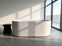 Baignoire carrée autoportante en acrylique moderne et contemporaine pour intérieur/extérieur, baignoire d'angle pour immersion