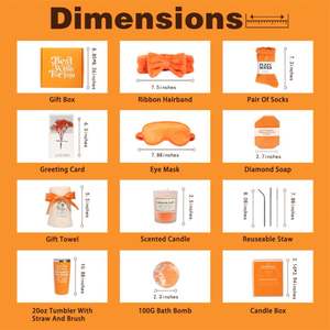 Set de Baño Personalizado de la Serie Naranja Promocional con Cepillo para Pajitas, Antifaz y Artículos de Baño, Ideal para Regalos Corporativos de Año Nuevo, Navidad y Festivales - Product Image 3