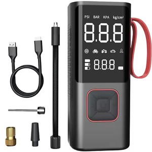 Mini bomba eléctrica portátil para neumáticos, inflador de neumáticos de motocicleta automático inteligente digital para bicicleta, bomba de aire inalámbrica para coche - Product Image 2