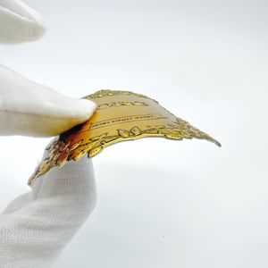 Logo en métal plaqué or personnalisé, en relief <span class=keywords><strong>3D</strong></span>, en métal privé pour étiquette de flacon de parfum - Product Image 4