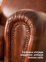Fauteuil lounge vintage en cuir véritable huilé à la main, style brésilien, une place, mobilier de maison