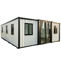 Nouvelle maison préfabriquée contemporaine extensible avec 2 chambres et bureau, facile à assembler