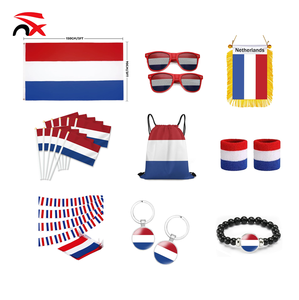 Nuoxin Custom National Day Decoration Sublimation Printing Netherlands Flag Keychain Bracelet Sunglasses