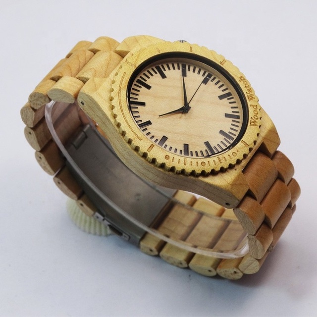 Quartz 2035 Movement Watches Brand Watch OEM Brand Wooden for Men Glass Gift Box Your Logo Wood Stainless Steel Unisex MIYOTA