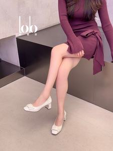 महिलाओं के हाई एंड ब्राइडल जूते पंप फैशन बकसुआ स्लिप-ऑन सॉफ्ट स्क्वायर एड़ी प्राकृतिक चमड़े का थोक - Product Image 6