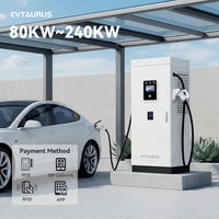 Cargador de Vehículos Eléctricos Comercial de CC de 80 kW, 120 kW, 240 kW, CCS, GBT, Chademo, Ocpp, Certificado CE, Nivel 3, con Pantalla Táctil de 7 Pulgadas