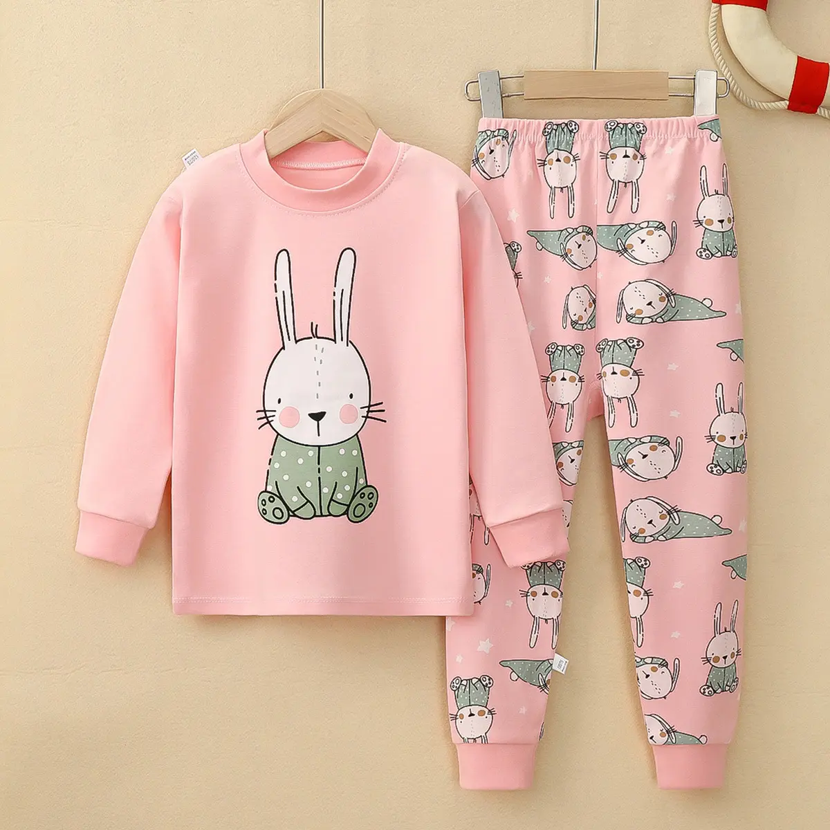 100 cotton nightwear homewear cartoon printed sleepwear pajamas kids baby girls pajamas 2pcs set
