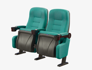 Silla de Cine Ergonómica Resistente al Fuego, de Tela Color Verde Azulado, con Portavasos, para Uso en Cines y Multiplex, Venta al Por Mayor - Product Image 5
