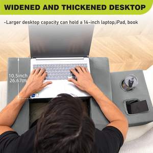 अतिरिक्त बड़े समायोज्य लैपटॉप डेस्क कोस्टर गेमिंग रीडिंग तकिया मेमोरी फोम हाथ बिस्तर के लिए सोफे फर्श के लिए आराम - Product Image 5