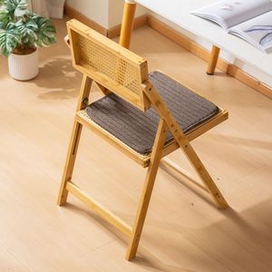 Silla <span class=keywords><strong>de</strong></span> Comedor Plegable Moderna <span class=keywords><strong>de</strong></span> Madera Maciza con Tapicería <span class=keywords><strong>de</strong></span> Ratán Impermeable y Estructura <span class=keywords><strong>de</strong></span> <span class=keywords><strong>Aluminio</strong></span> <span class=keywords><strong>para</strong></span> Uso en Interiores/Exteriores ZN 581 - Product Image 5