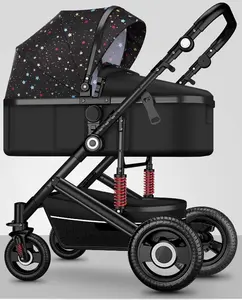 Portable Folding High Landscape Baby Buggy 3 In 1 Travel Baby Carriage Luxury Baby Stroller