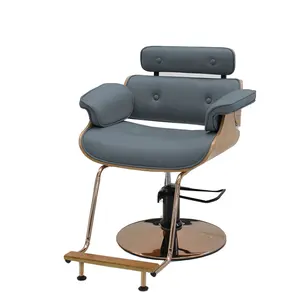 Popular Small White Stone Salon Chairs Vintage Heavy Duty Hydraulic Barber Chair Recline Al