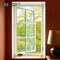 Ventana Abatible de Madera, Ventanas Modernas de Madera Estilo Artesanal, Doble Acristalamiento Low-E, Pantalla Antivaho Incluida, Tamaño Personalizado