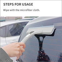 Kit de nettoyage multifonction de haute qualité avec raclette à fenêtre en plastique PP blanc glacé et gel de silice, et flacon pulvérisateur pour usage domestique et automobile