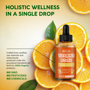 Bestseller Vegane Vitamin <span class=keywords><strong>D3</strong></span> K2 Tropfen mit MK7-Formulierung für Kalziumaufnahme, Knochen, Herz und Immunität - Product Image 3