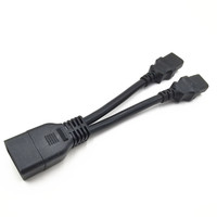 Kundenspezifisches Mining-Server-PDU-Kabel mit IEC-C20-Stecker auf C13-Buchse, SJT oder SVT, AWG16 Y-Adapterkabel, Splitter-Stromkabel