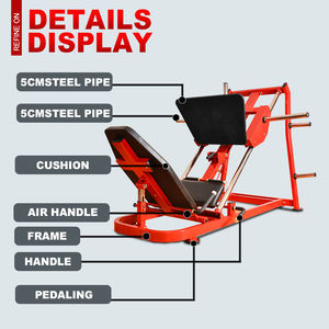 Equipo de entrenamiento de Fitness de gimnasio profesional comercial de alta calidad, máquina de sentadillas Super Hack, placa cargada, <span class=keywords><strong>prensa</strong></span> de piernas de 45 grados - Product Image 5