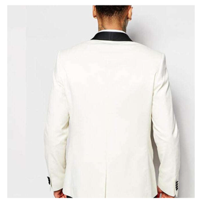 Costumes de mariage 100% élégants pour hommes, blazer blanc ajusté, look stylé et sur mesure pour le marié, les fêtes et les occasions formelles - Product Image 6